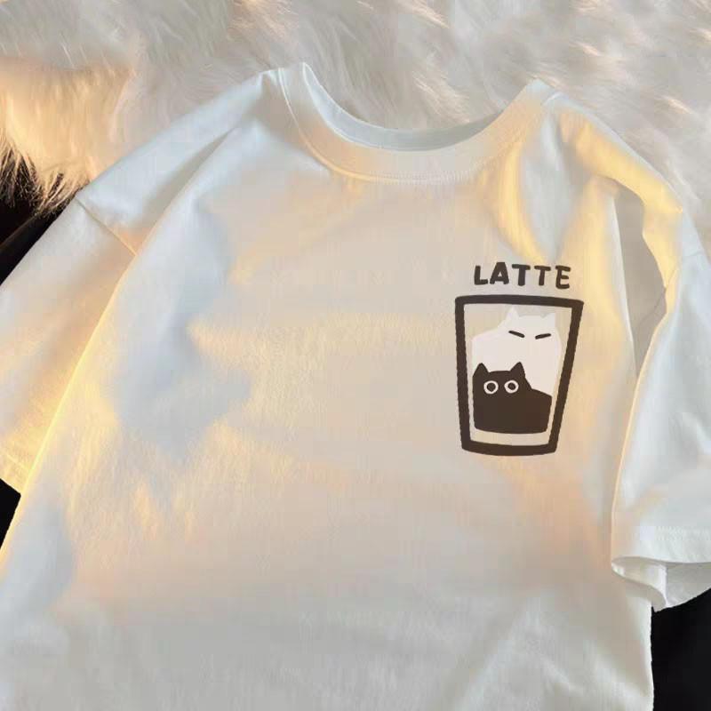 Summer Neutral Style Short Sleeved Tshirt 2025 New American Retro Street Versatile Loose Pullover Top M