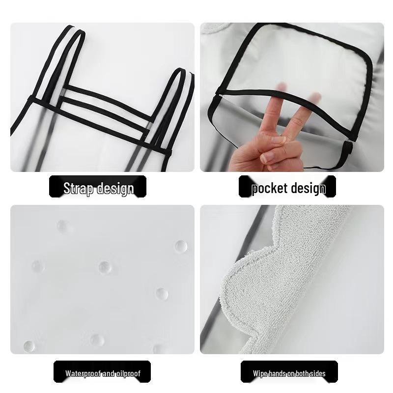 Customized Waterproof TPU Apron with Logo - Transparent and Oil-resistant