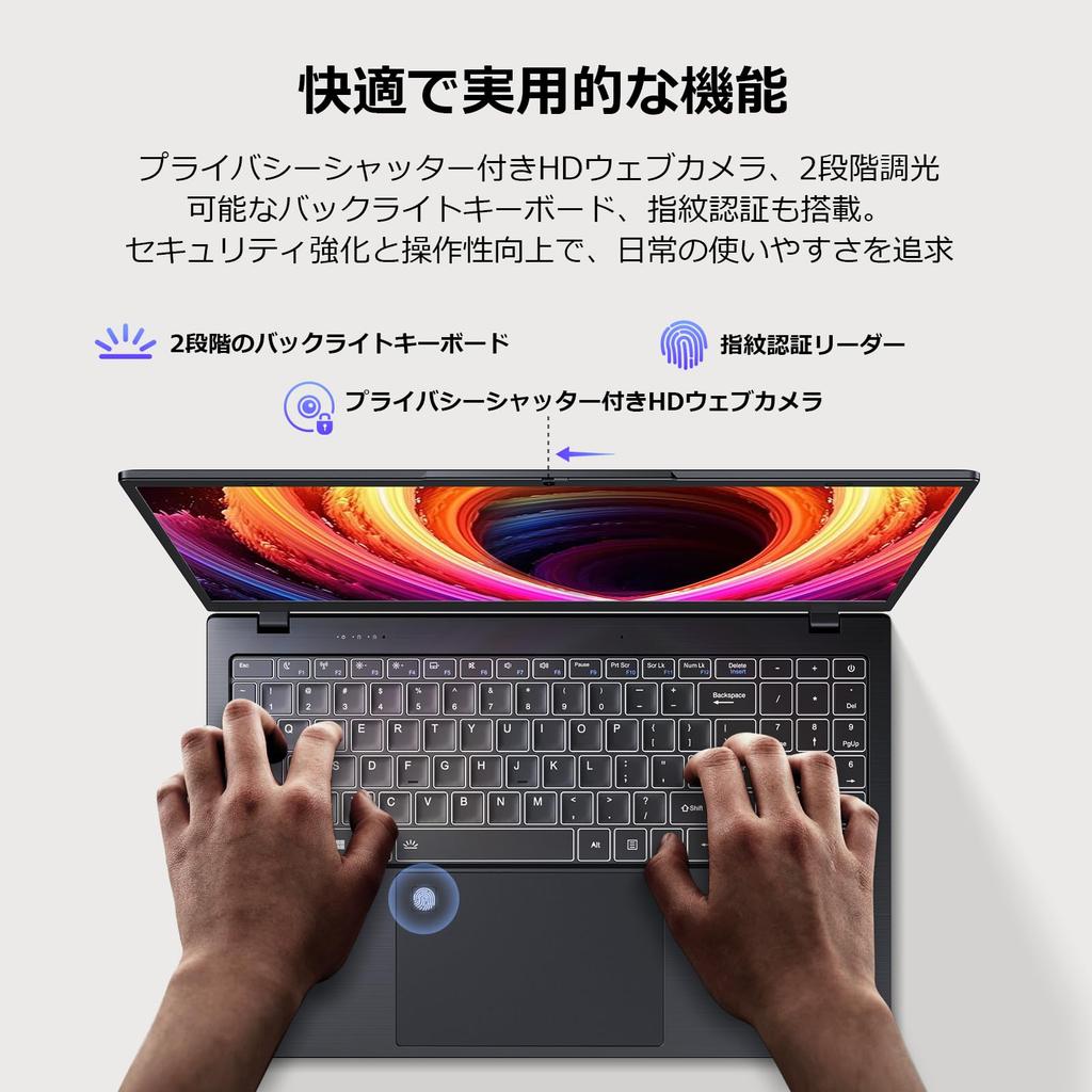 ZENAERO Laptop with Office Celeron N5095 Up To 16GB 512GB 1080P X Windows 11 Fingerprint 5G English Keyboard and Numeric Ideal for Beginners and Video