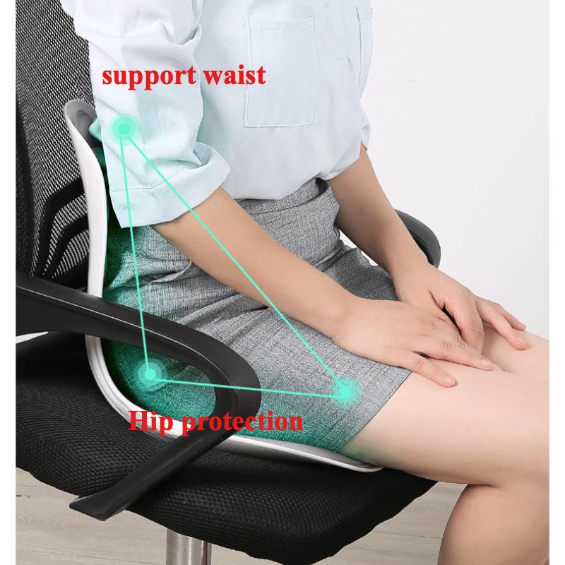 Ergonomic lumbar cushion sitting posture correction chair office sedentary backrest adult lumbar cervical traction device