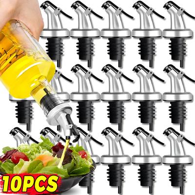 10/1Pcs Leakproof Bottles Stopper Food Grade Rubber Seal Wine Pourer Locks Plug for Olive Oil Soy Sauce Home Kitchen Bar Tools