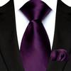 Conjunto de Gravata e Lenço Masculino Cetim Verde Vermelho Preto Azul Roxo Sólido 8cm Acessórios para Festa de Casamento Presente para Marido