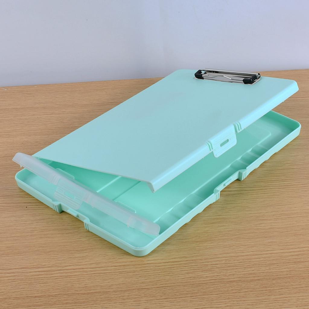 Portable Nursing Clipboard Writing Board File Organiser with Clipboard Pen Case Document Storage Case For Office School