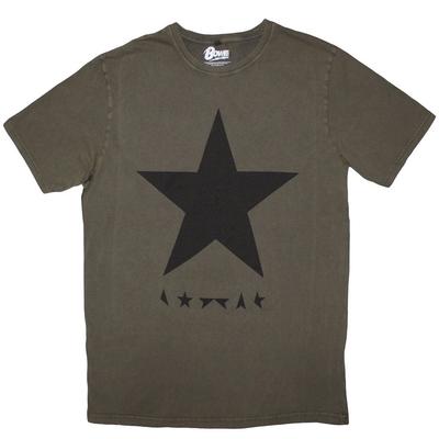 David Bowie Stone Wash T-Shirt: Blackstar OFFICIAL NEW