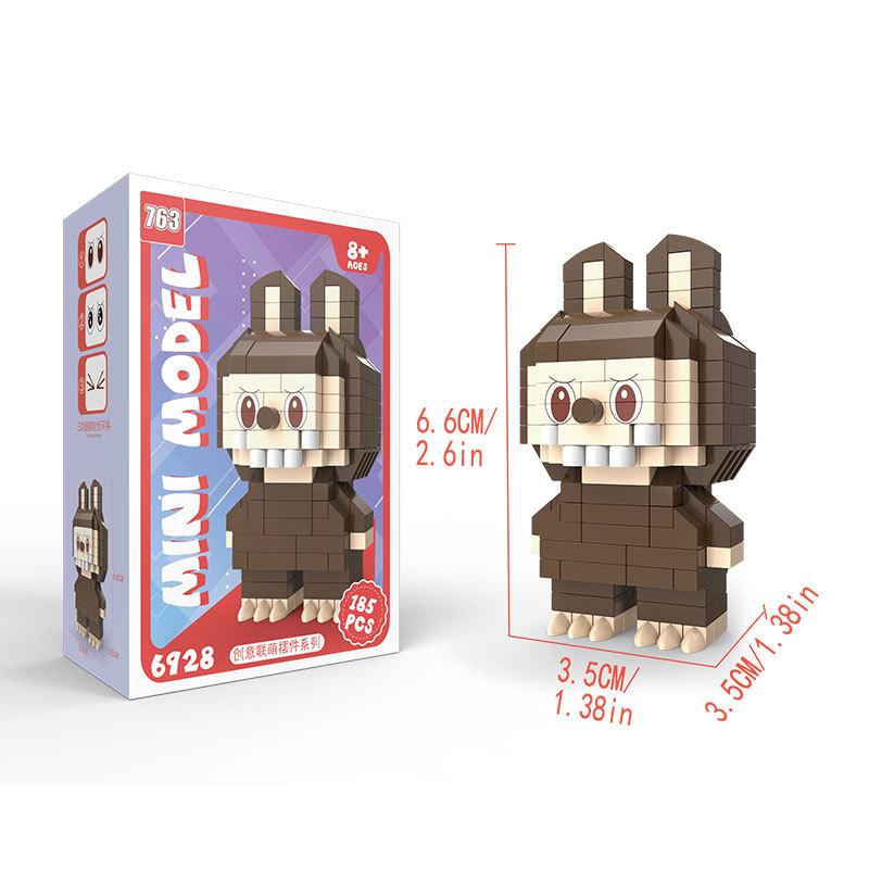 Rabub Cartoon Puppe Baustein Diamant Kleine Partikel Puzzle Zusammenbau Spielzeug
