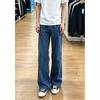 Blue American season retro slim-fit jeans logging slightly pull French overalls men's summer straight pants ean