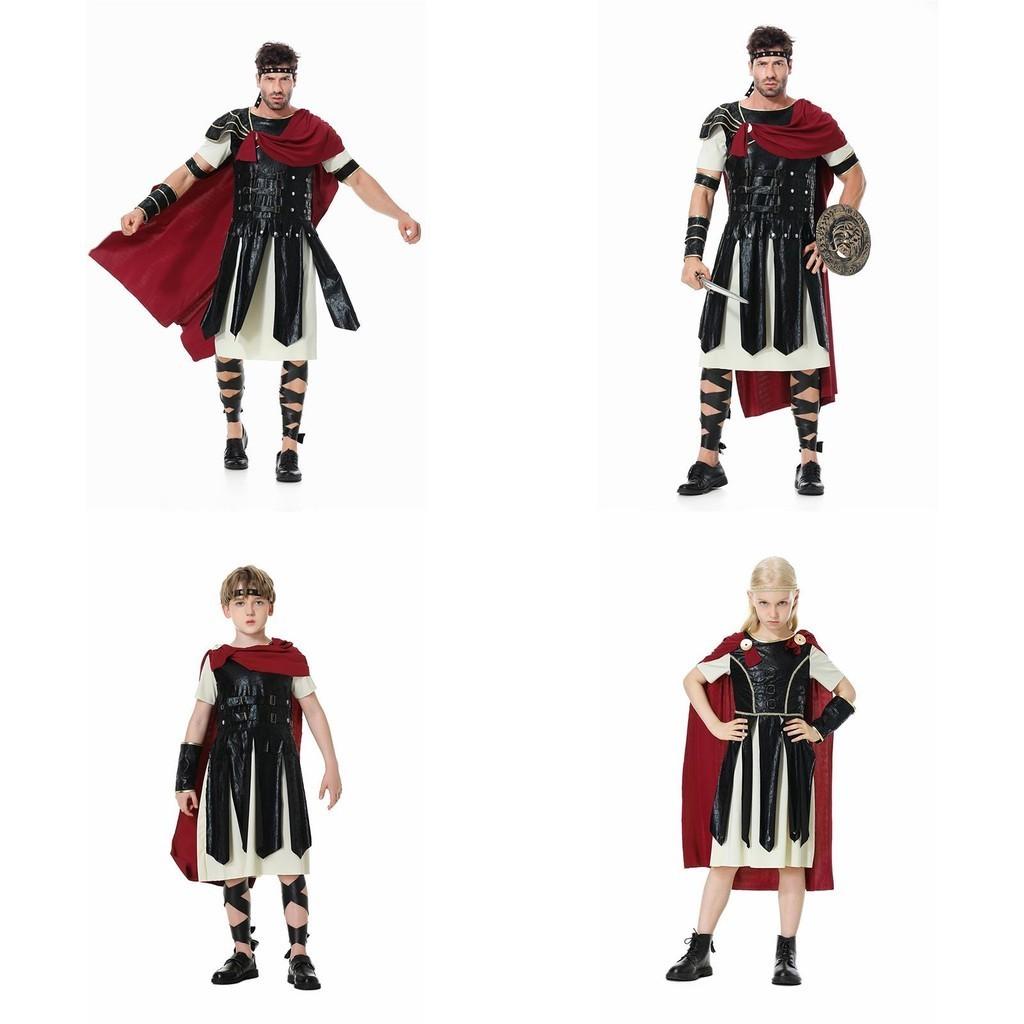 Halloween Costume Party Family Outfit Adult Male Knight Soldier Cosplay Dress Up, Roman Warrior" Characters)