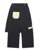 RuNaKi'Hu' Wxp092 Sukeru Kokoro Linen Layered Pants (Black)