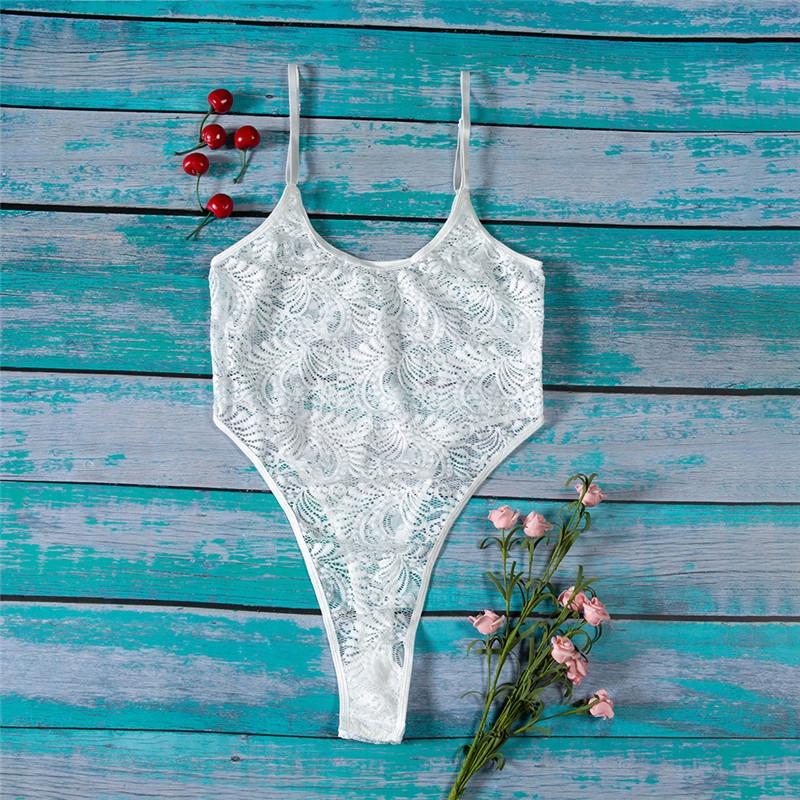 Nouveau body sexy en dentelle à jarretelles taille haute, plateforme
