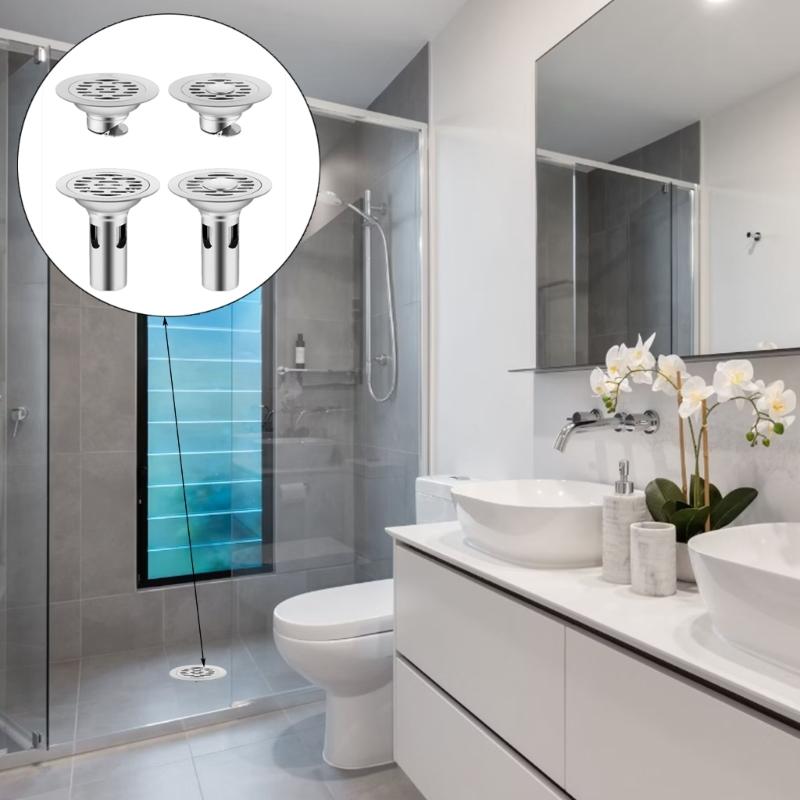 Quick Drain Stainless Steel Floor Strainer Odor Resistant Drain Cover Floor Drainer Strainer for Kitchen & Bathroom