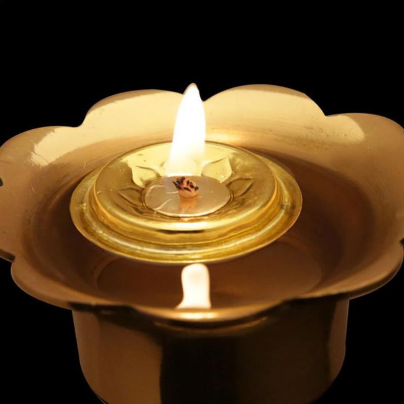 Kulatý bavlněný držák knotu na alkohol s květinovým designem, knoty do olejové lampy, hořák pro skleněné olejové lampy, příslušenství, buddhistické potřeby