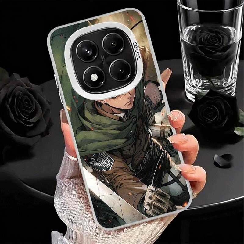 A-Attack On T-Titan Levi Mjukt Telefonfodral för Samsung Galaxy S24 S25 FE S26 Edge S23 Ultra S22 Plus S21 + Stötsäkert Fodral Baksida S