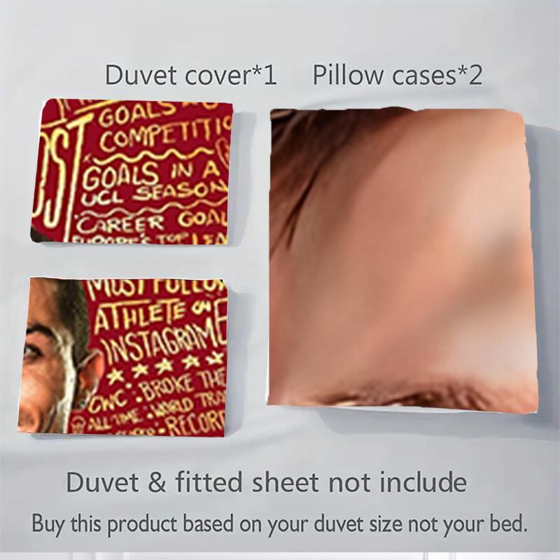 3Pcs Lionel Messi'S Achievements Bedding Sets For All Sizes New 3D Printed Bed Cover Comforter Duvet Cover Pillowcase Bedroom Decoration