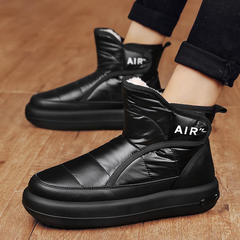 Móda Nové Pánské Zimní Boty Teplé Plyšové Sněhule Vysoce Kvalitní Vodotěsné Pánské Kotníkové Boty Outdoorové Pánské Turistické Boty Tenisky