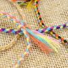Boho Four Strand Color Handmade Waterproof Woven Thread Wrap Bracelet Simple Rope Knot Bracelet Friendship Bracelets