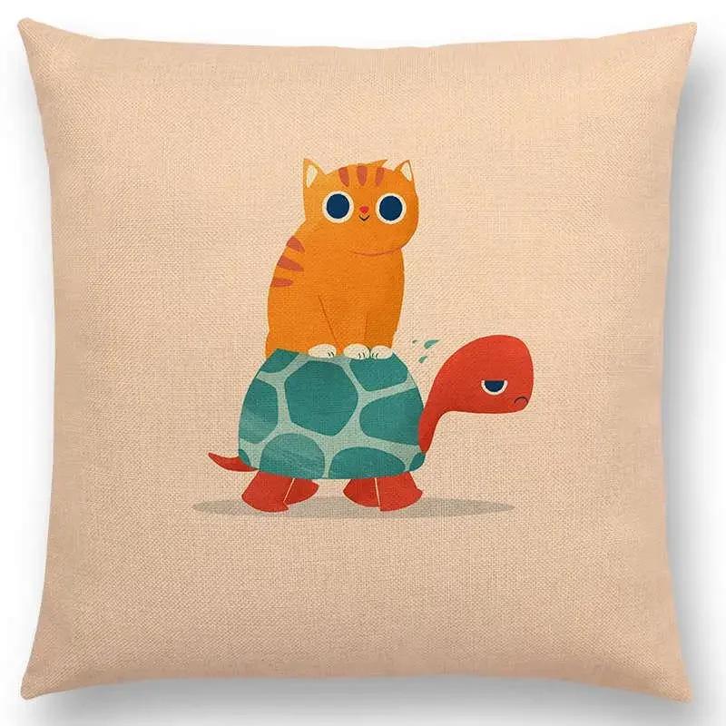 Neueste Cartoon-Tiere Niedlicher Hai Katze Vogel Giraffe Pinguin Wal Eisbär Nilpferd Panda Kissenbezug Auto Sofa Wurfkissenbezug