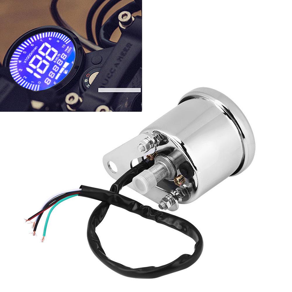 Universal Motorcycle Odometer LCD Digital Speedometer Tachometer Gauges with Colorful Backlight