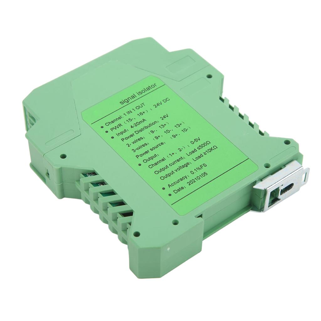 DC Current Signal Isolator 1 In 1 Out 4‑20mA PLC Detection Anti Interference Signal Conditioner Module 24V