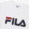 Fila T Shirts Unisex White Crew Neck Moderate Straight Fit FS2RSF2120XO-WH