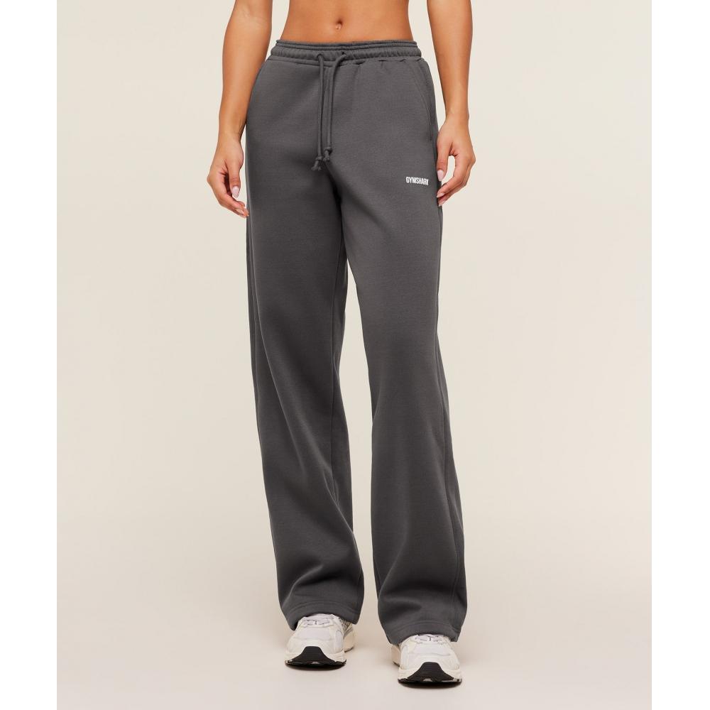 Gymshark Cosy Luxe Straight Leg Tall Joggers Onyx Grey B6b6r Gb7n