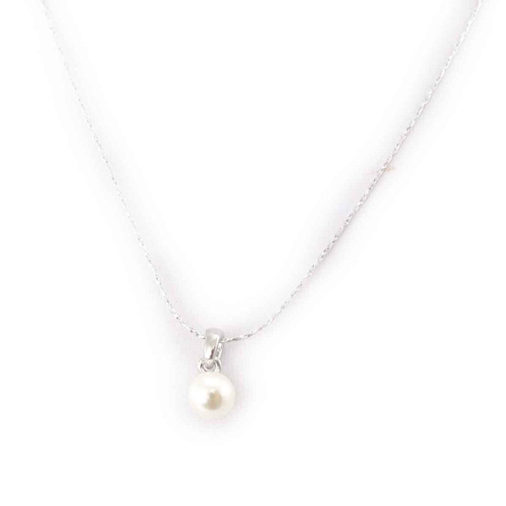 Les Trésors De Lily [J8915] - Silver Ivory 'Perla' Necklace