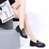 Women's new small leather shoes in spring and autumn, women's muffin soles, lazy people pedal single shoes with one foot