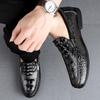 Mocassini da Uomo Eleganti con Motivo Coccodrillo Alta Qualità Slip-On Scarpe Stile Formale Maschili Mocassini Casual