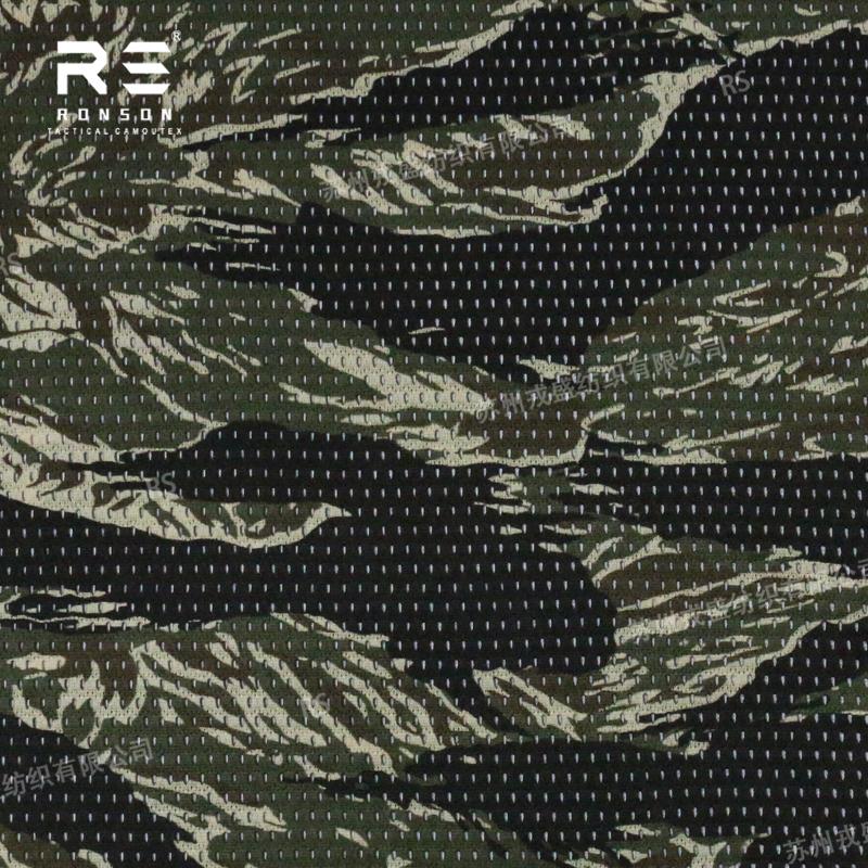 BEPAN Green/Black/Desert Tiger Mesh Fabric Lightweight Soft Breathable Clothing Neck Mask Elastic Mesh Fabric
