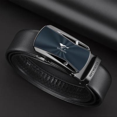 Men's Belt Automatic Buckle Belt New Style Dad Youth Versatile Casual Trouser Belt Gift