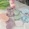 Effen Kleur Meisjes Contactlenzen Box Lens Case Vrouwen Draagbare Leuke Brillenkoker Houder Ogen Care Tools Kit Set Container