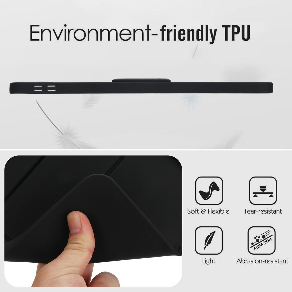 Für iPad (2025)/10.9 (2022) Hülle TPU + PC Hautfreundlich Ständer Tablet-Abdeckung