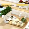 Turtle Tank Terrapin Feeding Box Reptile Breeding Box Transparent Small Tortoise Feeding For Reptile Crab Desktop Nature Decor