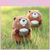 Hug Bowl Marmota Plush Pendant With Soft Filling For Travel Bag Decoration