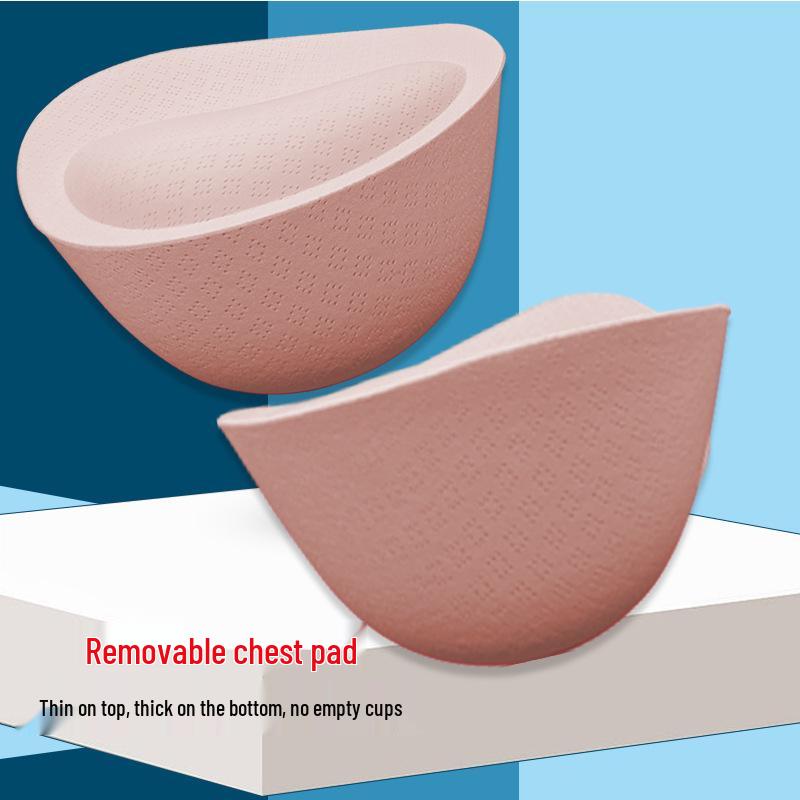 8cm Thick Manga Chest Fake Breast Sports Bra with Detachable Pad