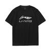 Li-Ning Letter Logo Printed Slim Fit T-Shirt And Cuffed Pants Casual Sports Set Men Sets Black ATST631-1+AYKT551-1