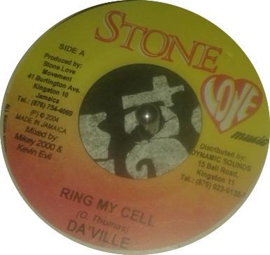 7inch Record DAVILLE / BOBBY CRYSTAL - Ring My Cell / As Long As You Love  None Stone Love Musi 2004 Jamaica Reggae, Ska & Dub Used
