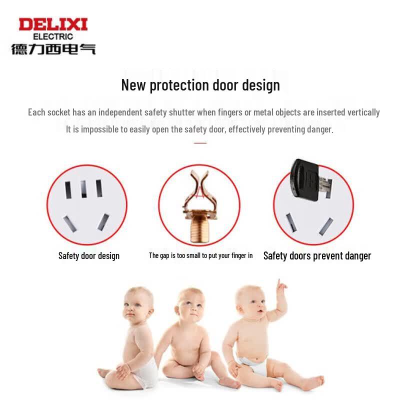 Delixi CDK 4-Outlet Power Strip