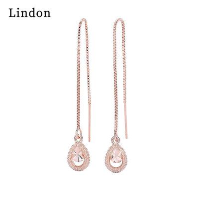 Lindon Women's Zircon Copper Alloy Earrings - Wedding Party Gift Pendant Earrings