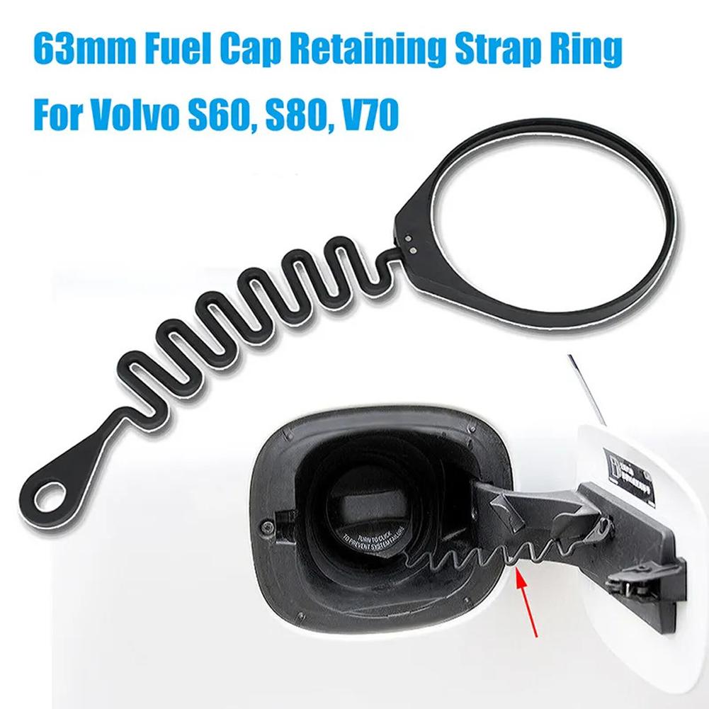 Fuel Tank Cap Cover Line Cable Wire with Ring Car Fuel Tank Cap Cover Line Cable 31336424 Black for Volvo S60 S80 S40 V40