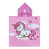 Ultra-Fine Fiber Cartoon Print Kids' Hooded Bath Towel Poncho