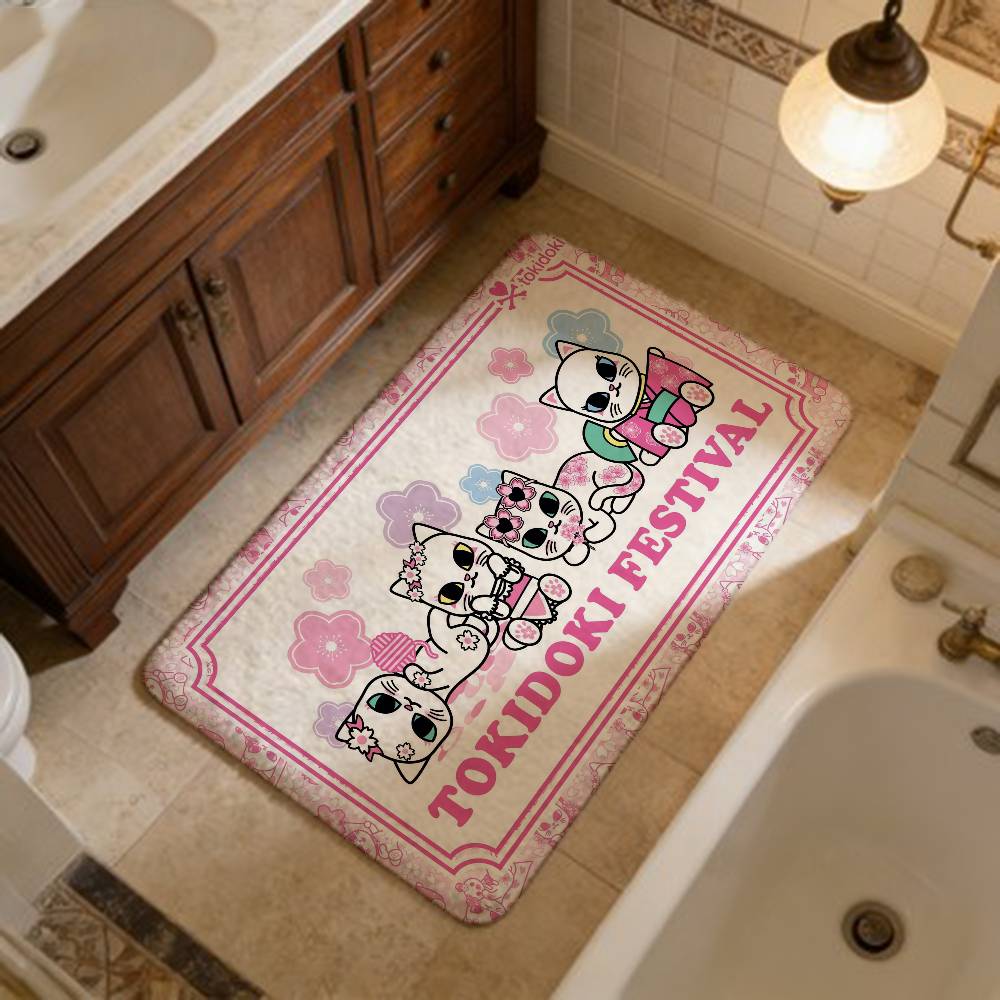 Japan Anime Tokidoki Floor Mat INS Style Soft Bedroom Floor House Laundry Room Mat Anti-skid Household Carpets