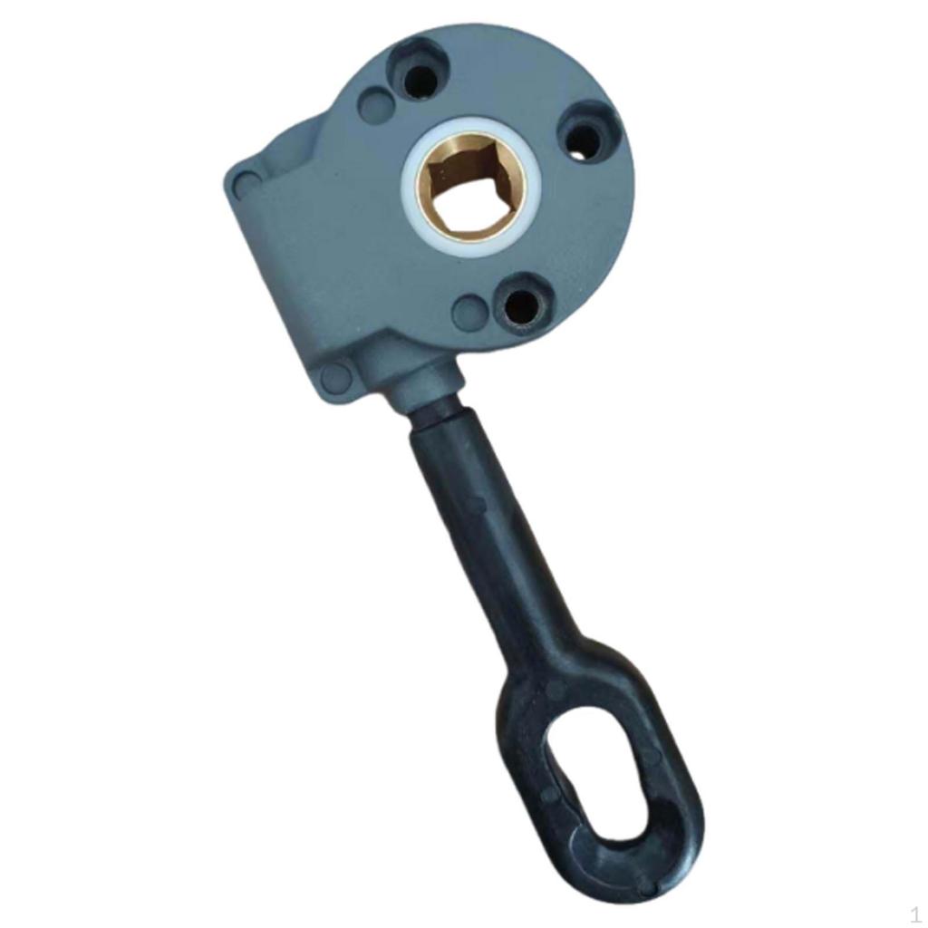 Outdoor Black Awning Crank Gearbox Canopies Parts Aluminium Alloy Easily Mounted Accessory