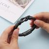 Bracelet en cuir avec nœud infini en acier inoxydable pour homme - Cadeau personnalisable pour les fils