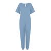 Women's Jumpsuit V-neck Half Sleeve Loose Casual Leggings