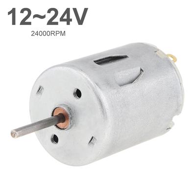 R280 Gleichstrommotor, 12–24 V, 24000 U/min, Hochgeschwindigkeits-Mikromotor für DIY-Spielzeug-Mini-Fans