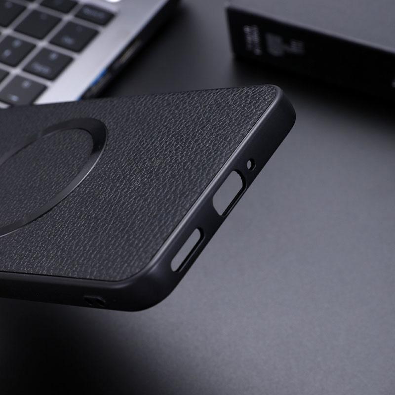 Phone Case For Xiaomi Redmi 14C 4G/14R 5G/Poco C75 4G Magnetic Case Litchi Texture PU Leather+TPU Back Cover