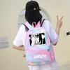 3Pcs/set Anime Canvas Backpack School for Girl Y2K With Lunch Bags Student Bags Set Children Pen Bag Back To School Rucksack