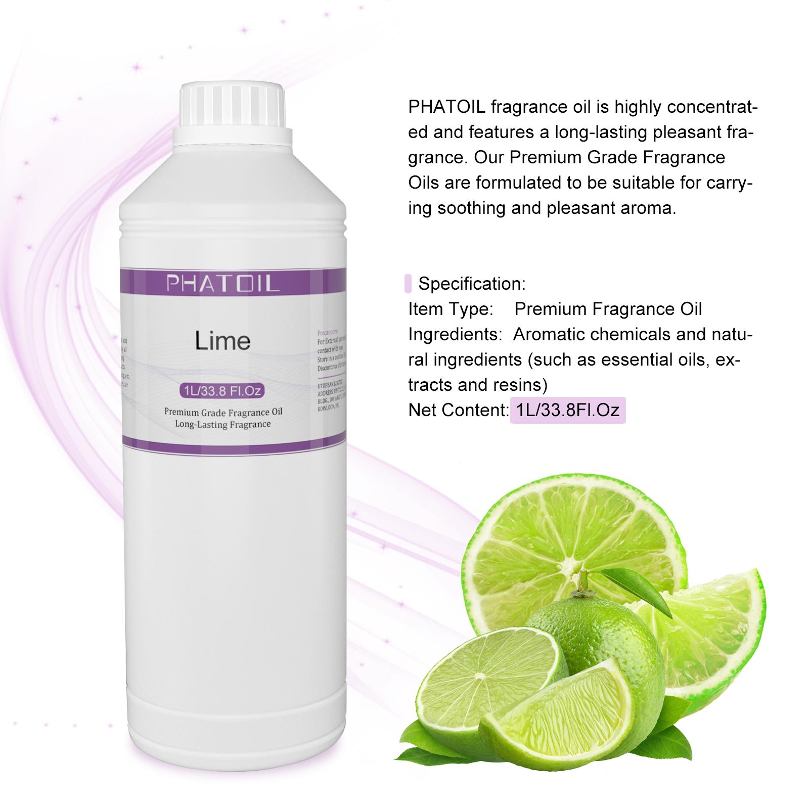 

PHATOIL 1000 мл/33,8 жидких унций Ароматические масла Манго Вишня Арбуз Лимон Фрукты Эфирное масло для освежителей воздуха Уход за волосами и кожей Духи «сделай сам» Lime