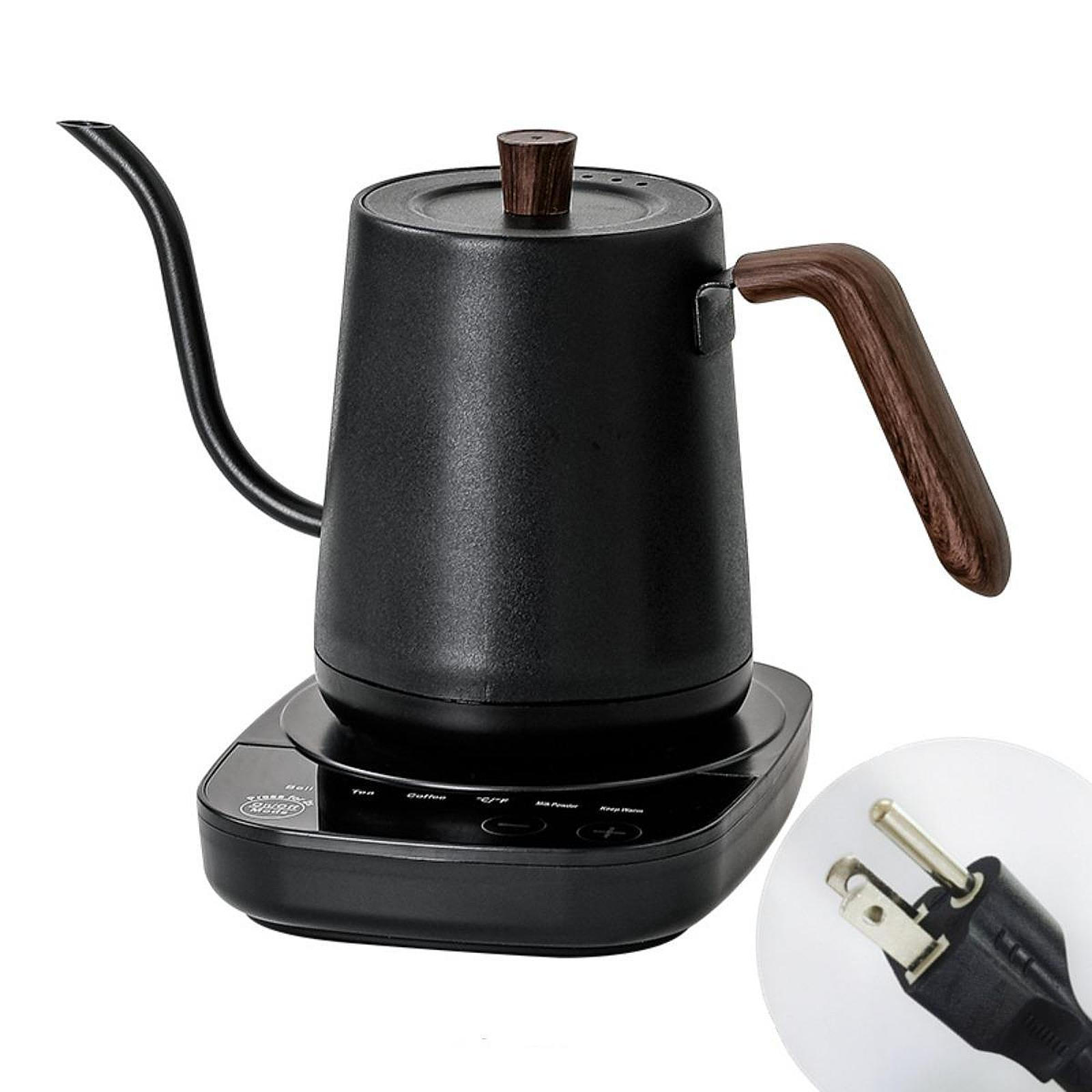 

Электрический чайник для кофе 1000 Вт Быстрое кипячение Портативный Защита от пригорания Изолированный водонагреватель чёрный