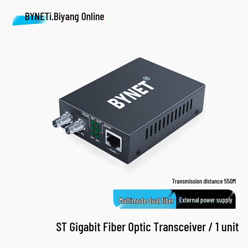 BYNET Gigabit Multimode Dual Fiber Optic Transceiver